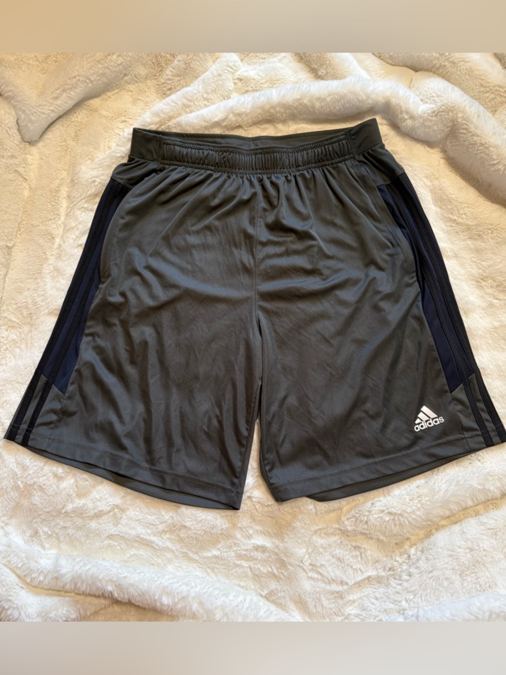 Adidas Men’s Gray Performance Athletic Shorts